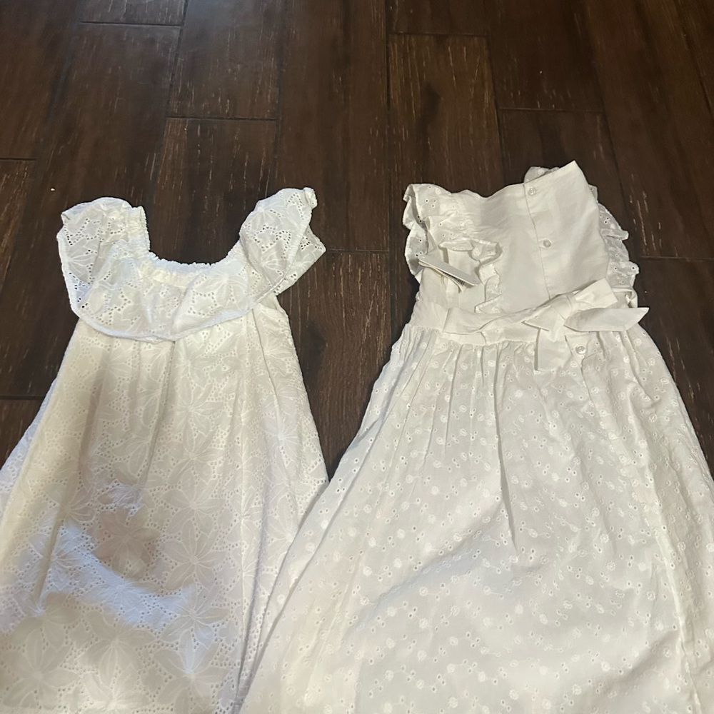 Elegant White Kids Dress Set